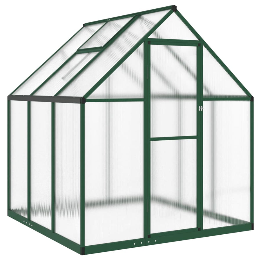 Tuinkas met basisframe 169x169x195 cm aluminium groen