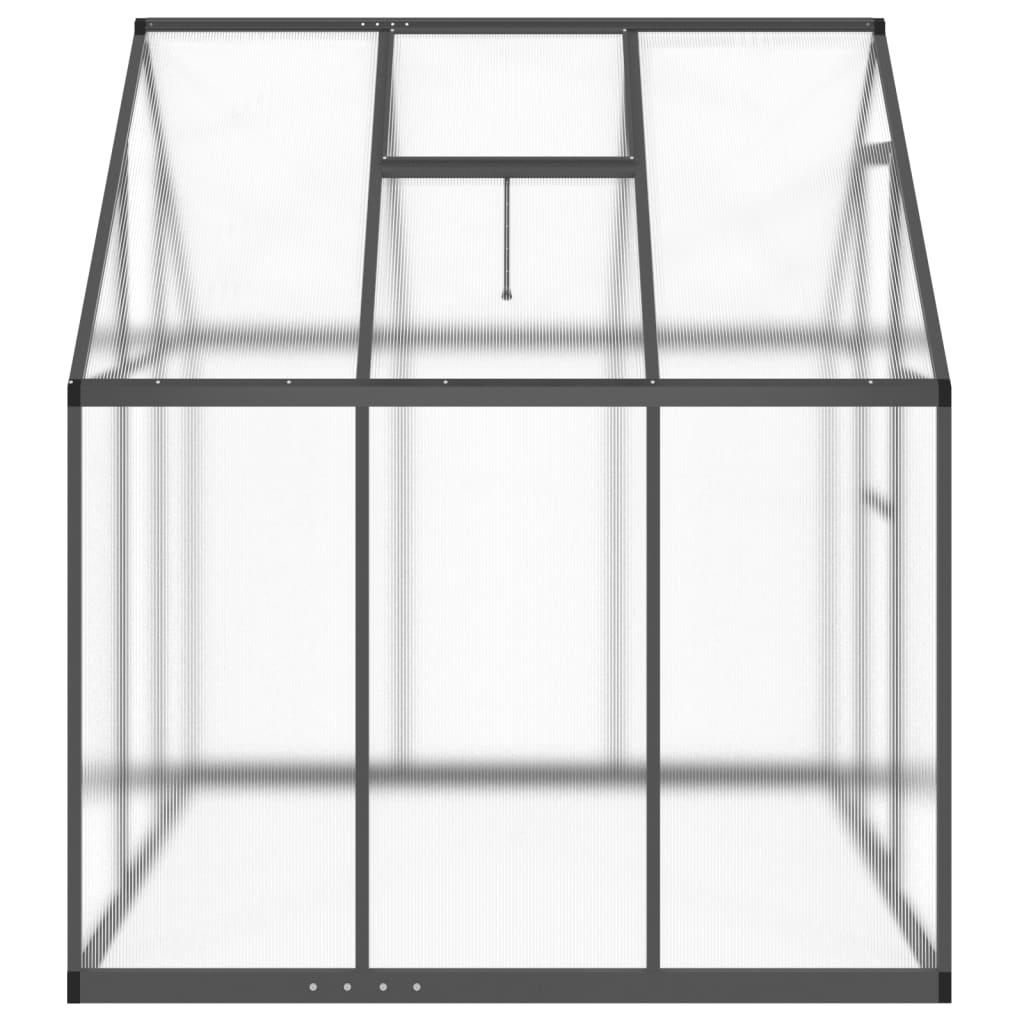 Tuinkas met basisframe 169x169x195 cm aluminium antracietkleur