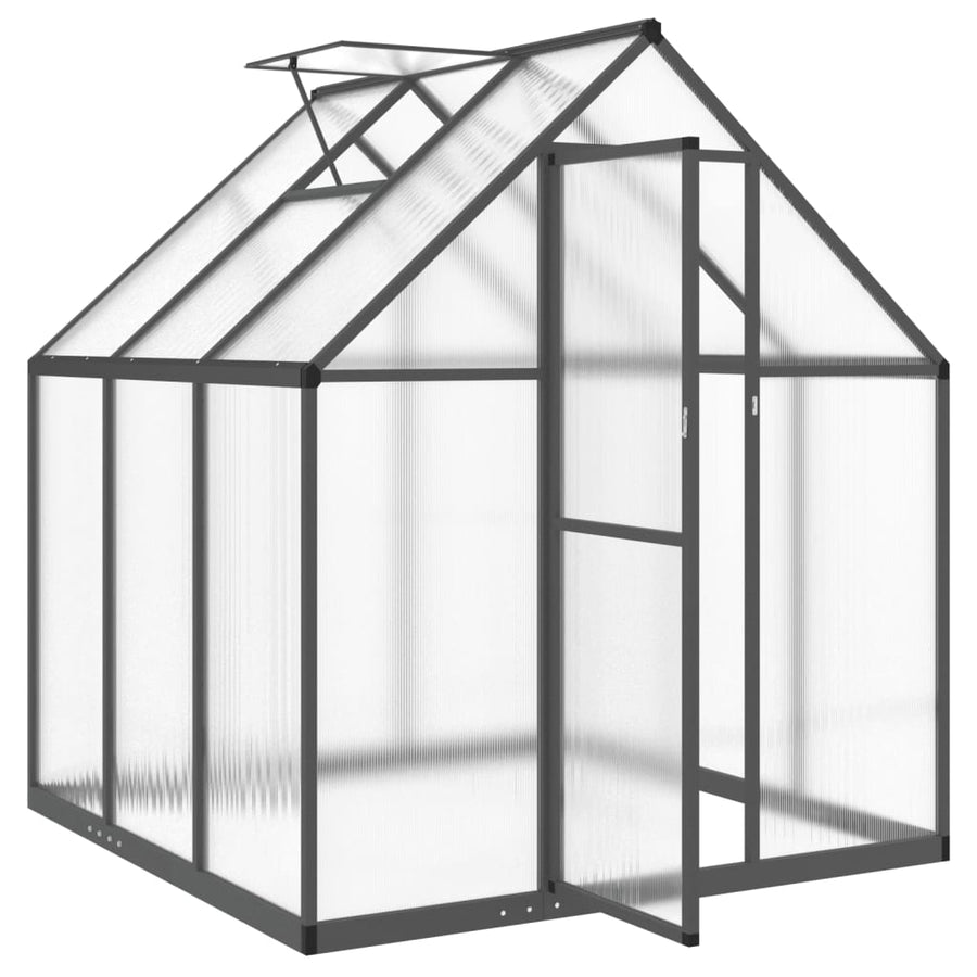 Tuinkas met basisframe 169x169x195 cm aluminium antracietkleur