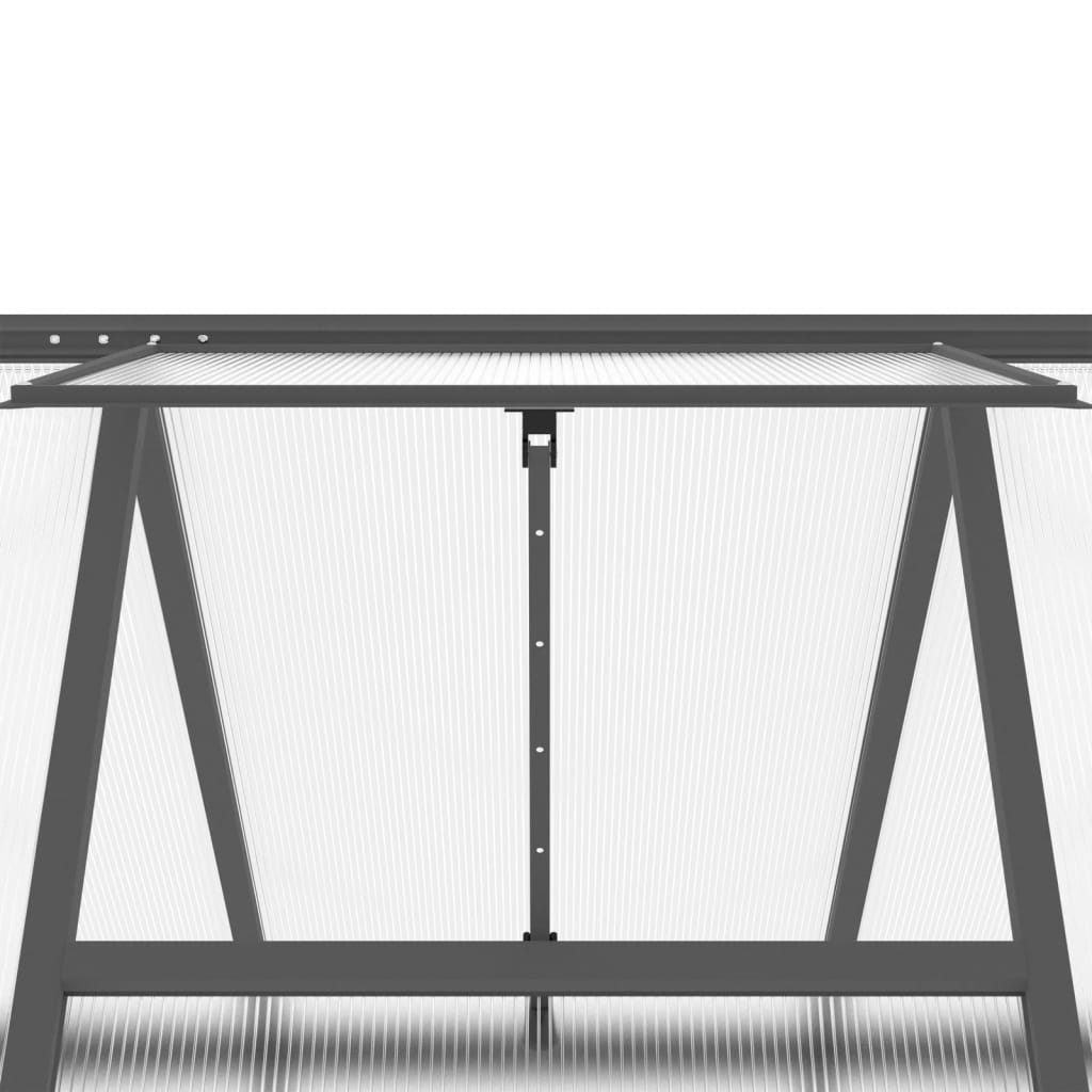 Tuinkas met basisframe 169x169x195 cm aluminium antracietkleur