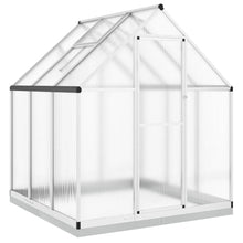 Tuinkas met basisframe 169x169x202 cm aluminium zilverkleurig