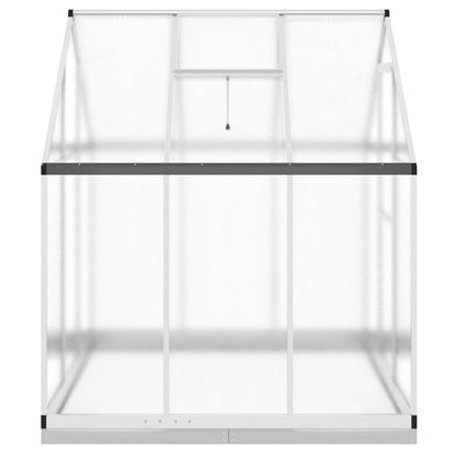 Tuinkas met basisframe 169x169x202 cm aluminium zilverkleurig