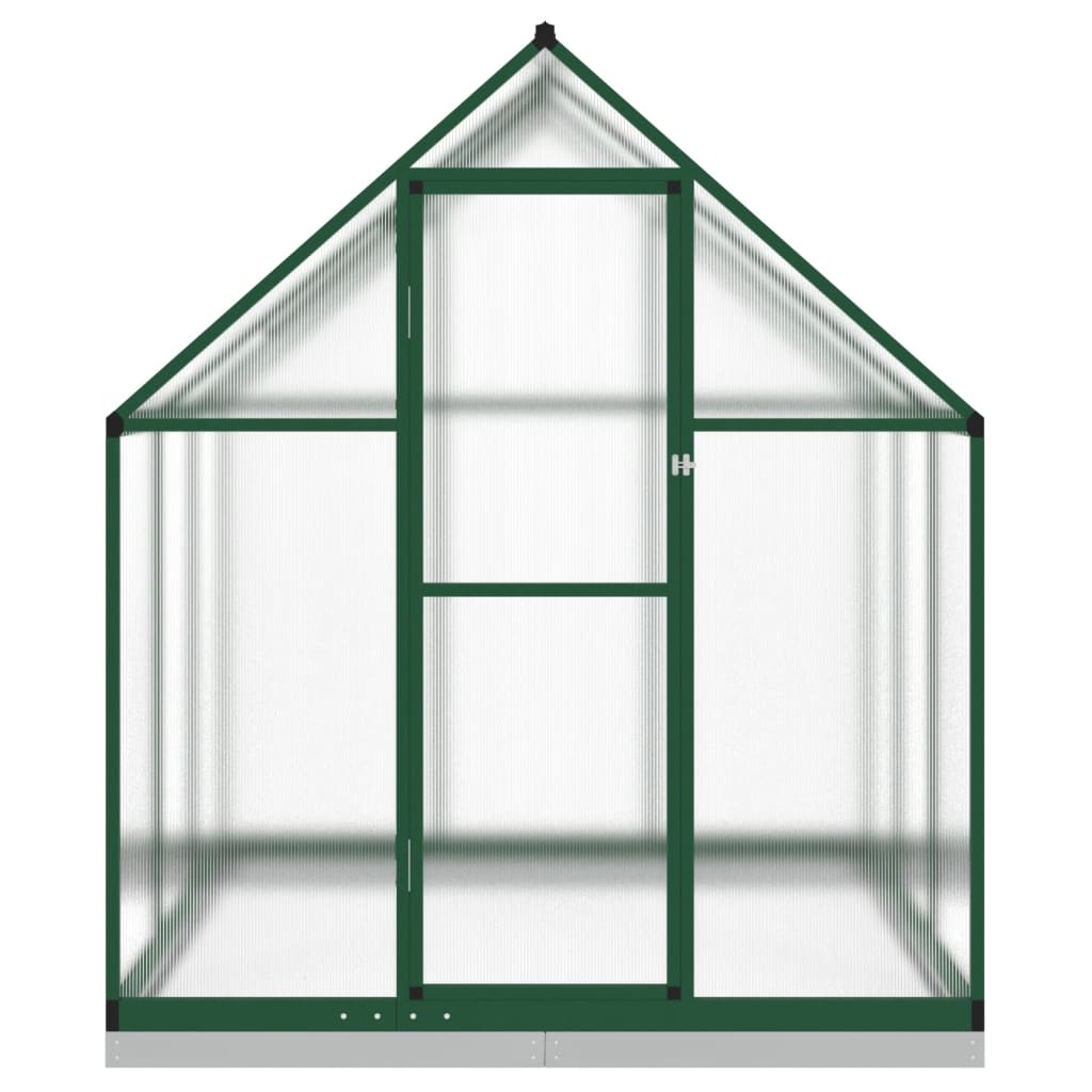 Tuinkas met basisframe 169x169x202 cm aluminium groen