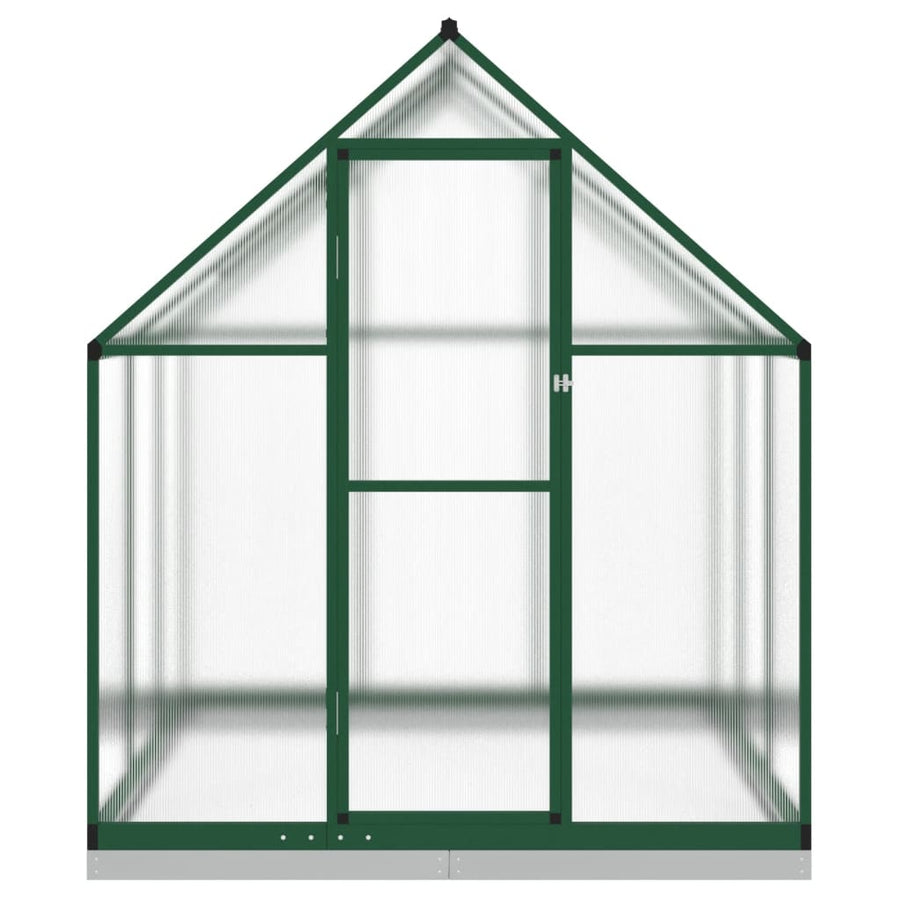 Tuinkas met basisframe 169x169x202 cm aluminium groen