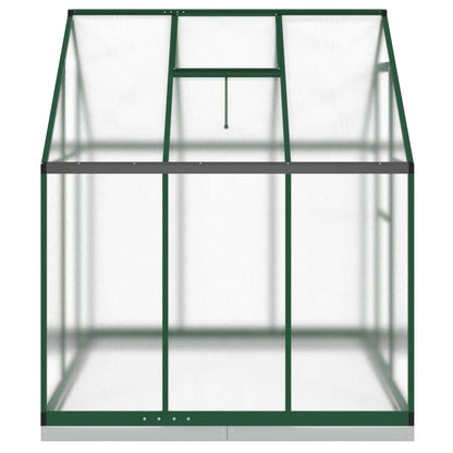 Tuinkas met basisframe 169x169x202 cm aluminium groen