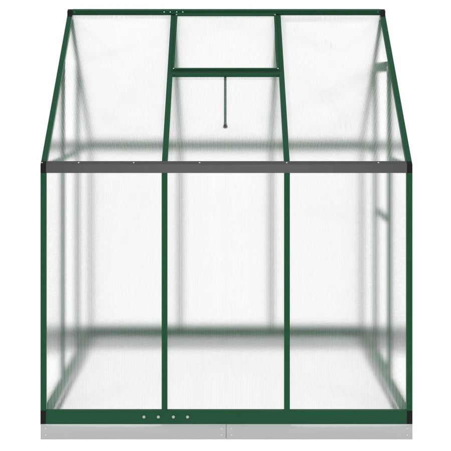 Tuinkas met basisframe 169x169x202 cm aluminium groen