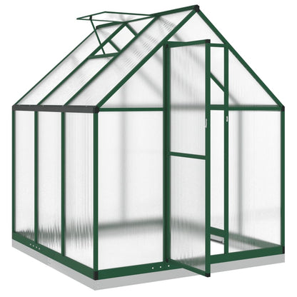 Tuinkas met basisframe 169x169x202 cm aluminium groen