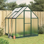Tuinkas 169x169x202 cm aluminium groen