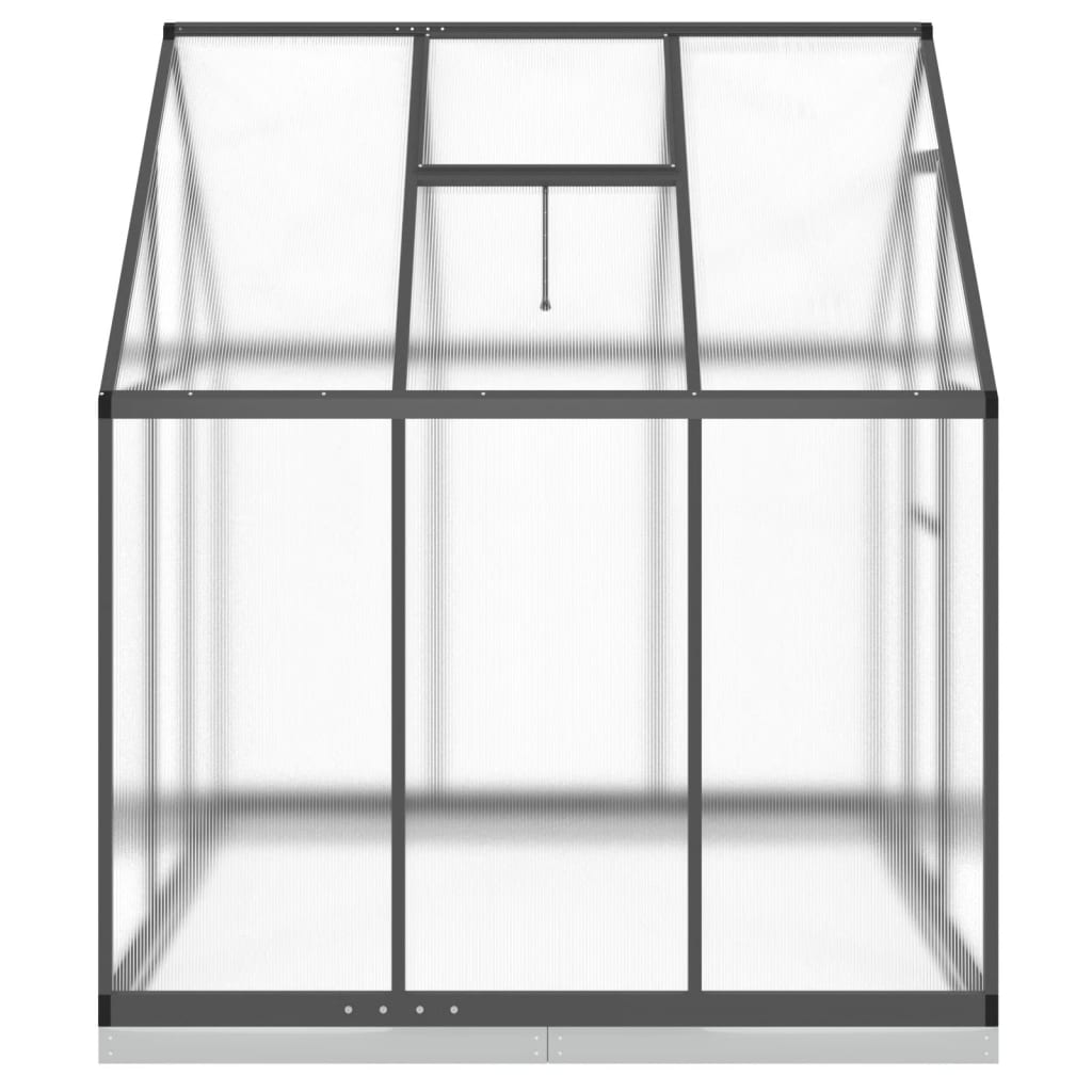 Tuinkas met basisframe 169x169x202 cm aluminium antracietkleur