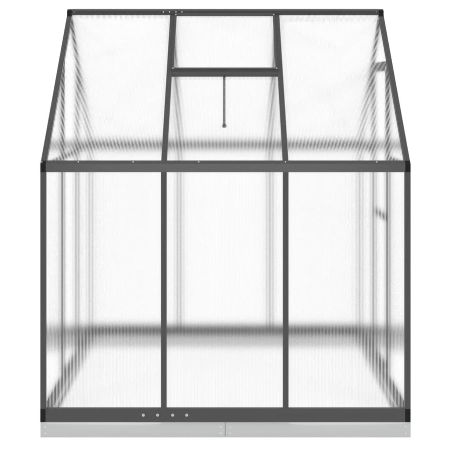 Tuinkas met basisframe 169x169x202 cm aluminium antracietkleur