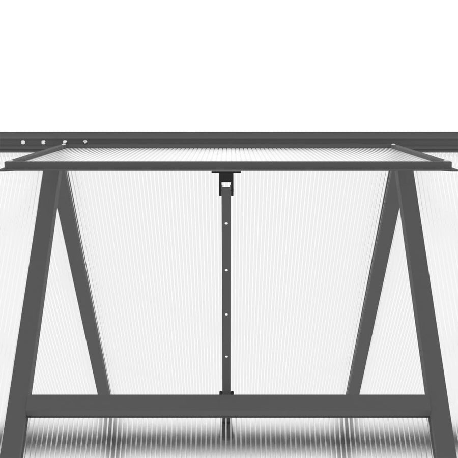 Tuinkas met basisframe 169x169x202 cm aluminium antracietkleur