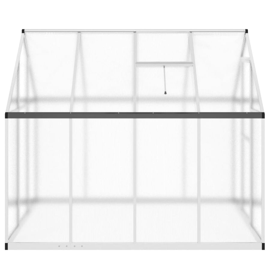 Tuinkas met basisframe 224x169x195 cm aluminium zilverkleurig