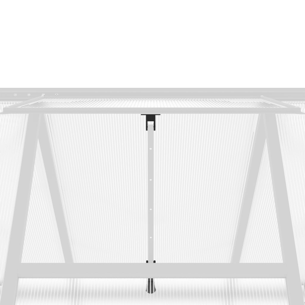 Tuinkas met basisframe 224x169x195 cm aluminium zilverkleurig