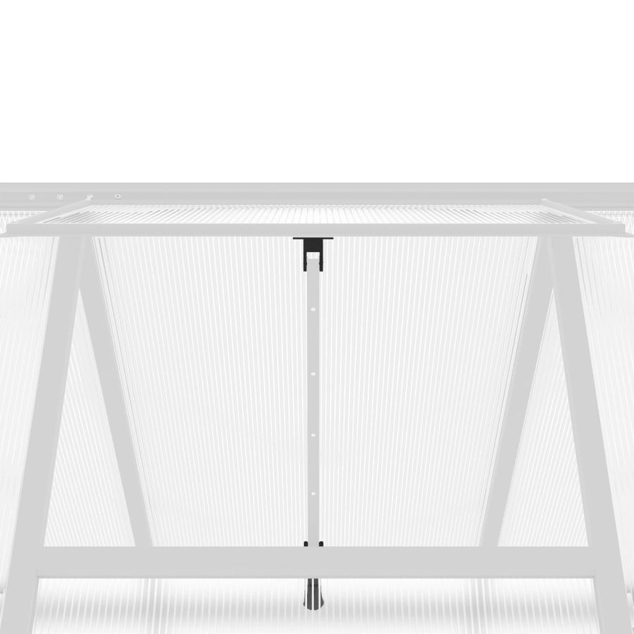 Tuinkas met basisframe 224x169x195 cm aluminium zilverkleurig