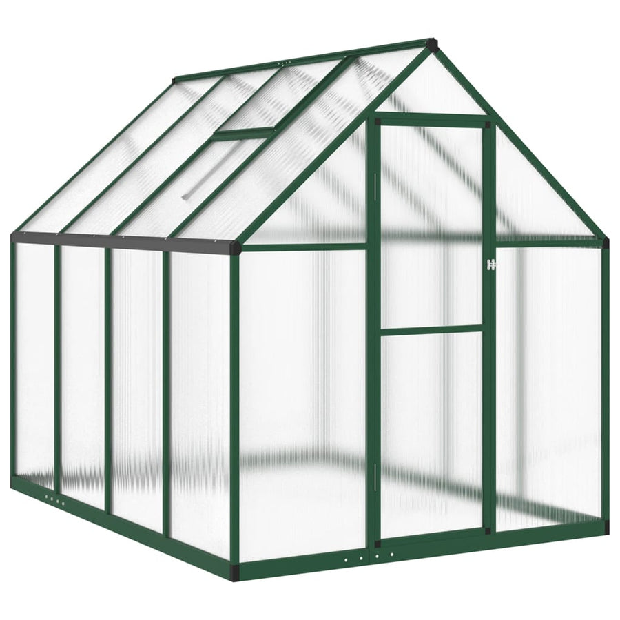 Tuinkas met basisframe 334x169x195 cm aluminium groen