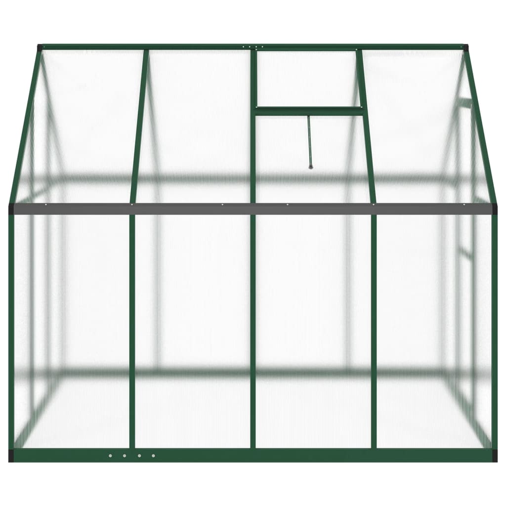Tuinkas met basisframe 334x169x195 cm aluminium groen