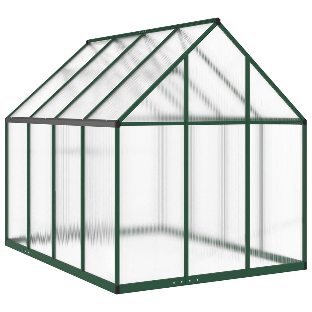 Tuinkas met basisframe 334x169x195 cm aluminium groen