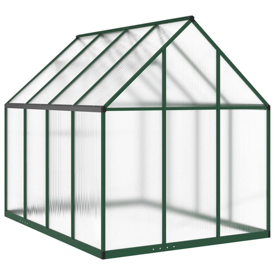 Tuinkas met basisframe 334x169x195 cm aluminium groen