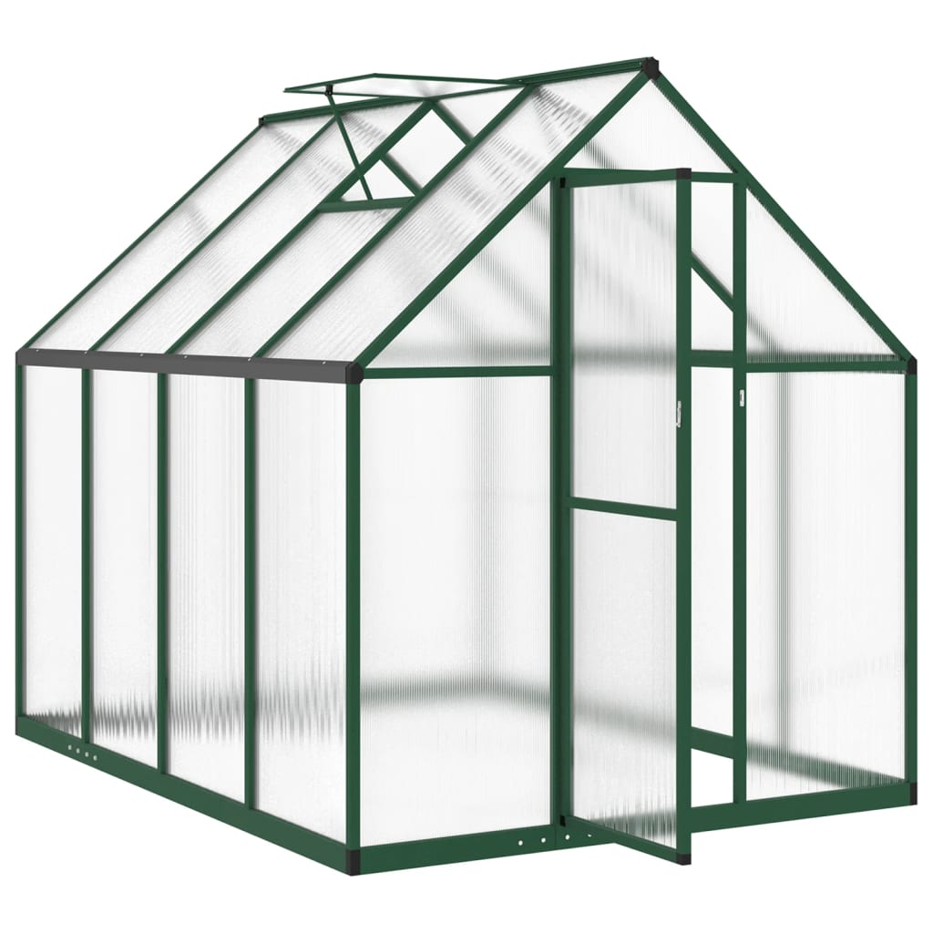 Tuinkas met basisframe 334x169x195 cm aluminium groen