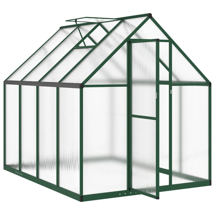 Tuinkas met basisframe 334x169x195 cm aluminium groen