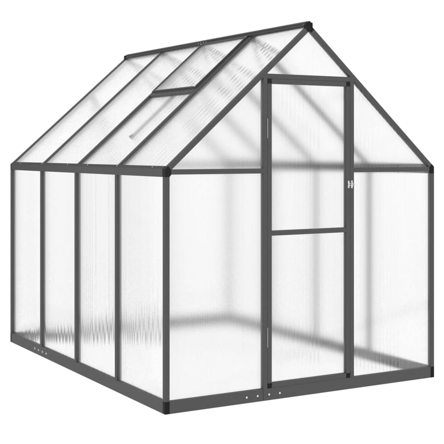Tuinkas met basisframe 224x169x195 cm aluminium antracietkleur