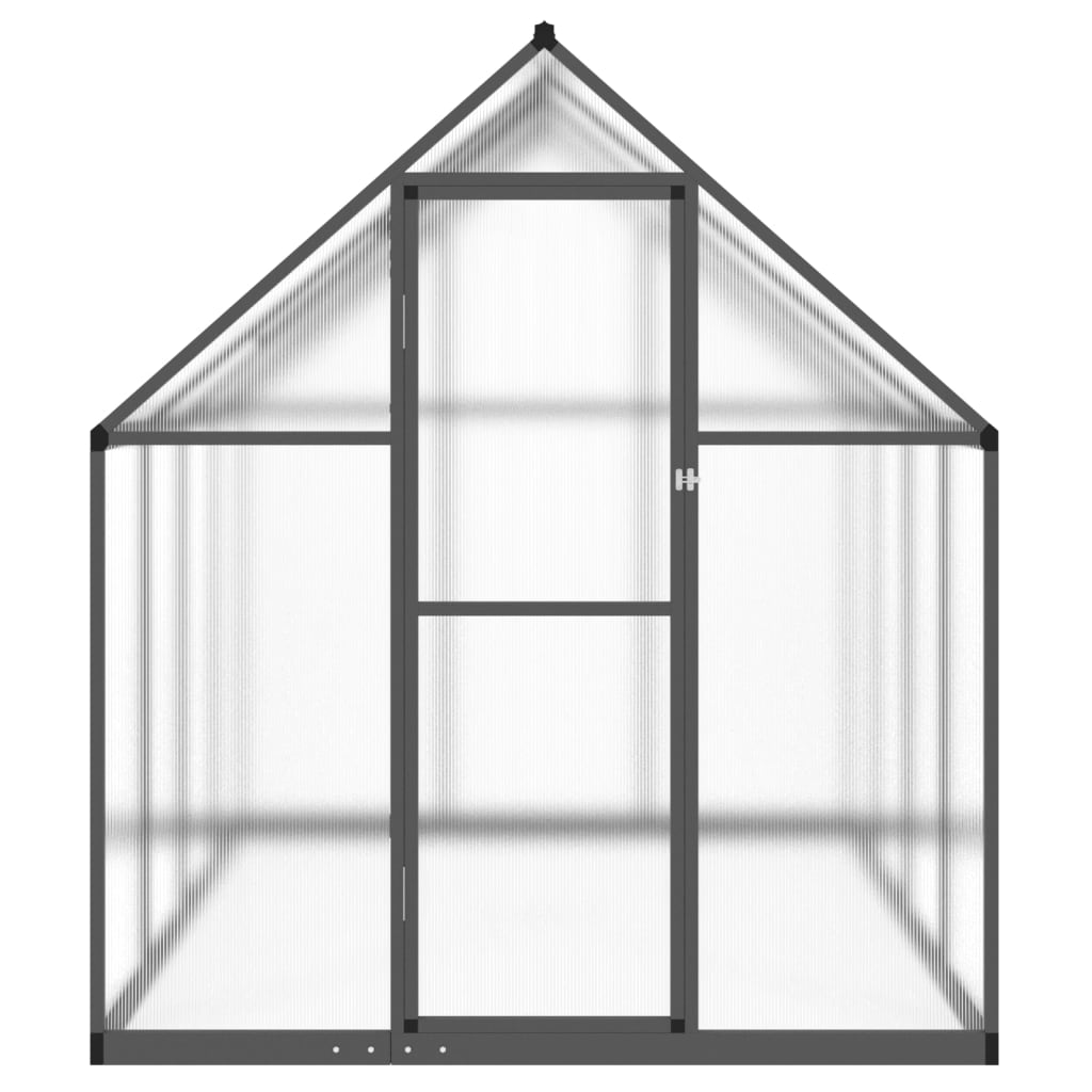Tuinkas met basisframe 224x169x195 cm aluminium antracietkleur