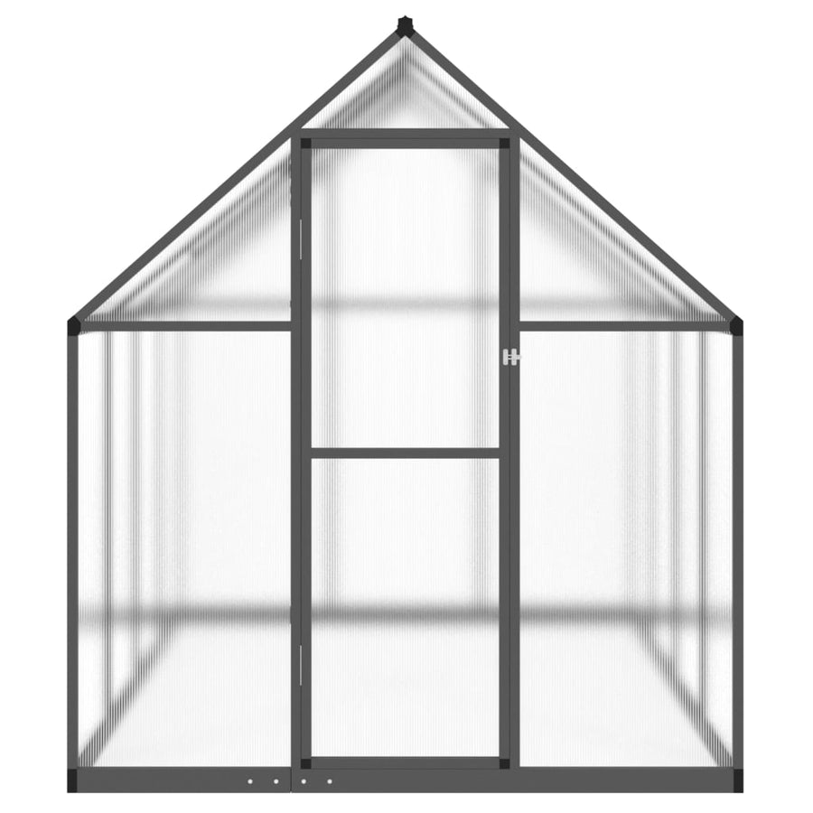 Tuinkas met basisframe 224x169x195 cm aluminium antracietkleur