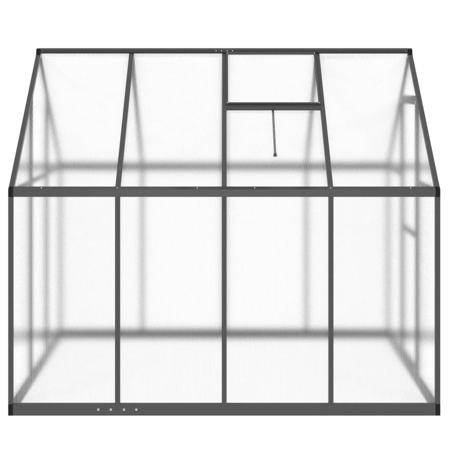 Tuinkas met basisframe 224x169x195 cm aluminium antracietkleur