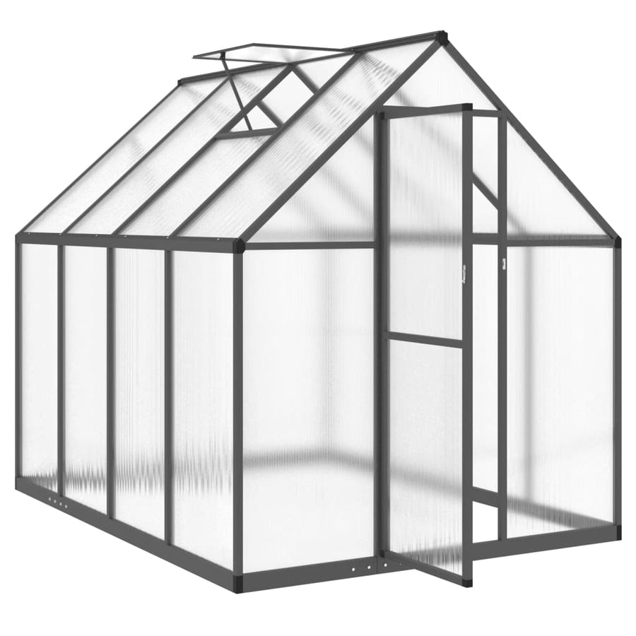 Tuinkas met basisframe 224x169x195 cm aluminium antracietkleur