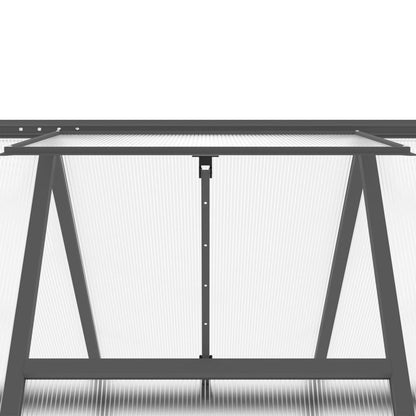 Tuinkas met basisframe 224x169x195 cm aluminium antracietkleur