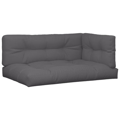 Palletkussens 3 st stof antracietkleurig