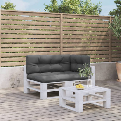 Palletkussens 3 st stof antracietkleurig