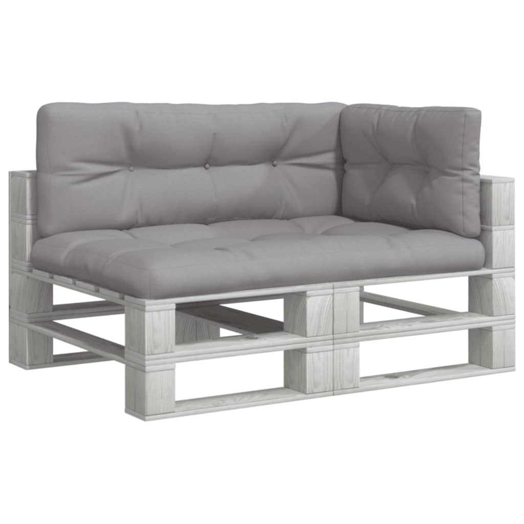 Palletkussens 3 st stof grijs