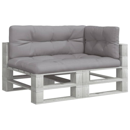 Palletkussens 3 st stof grijs