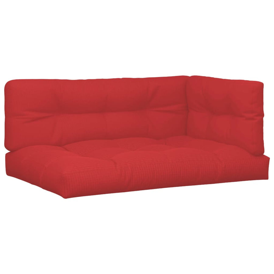 Palletkussens 3 st stof rood