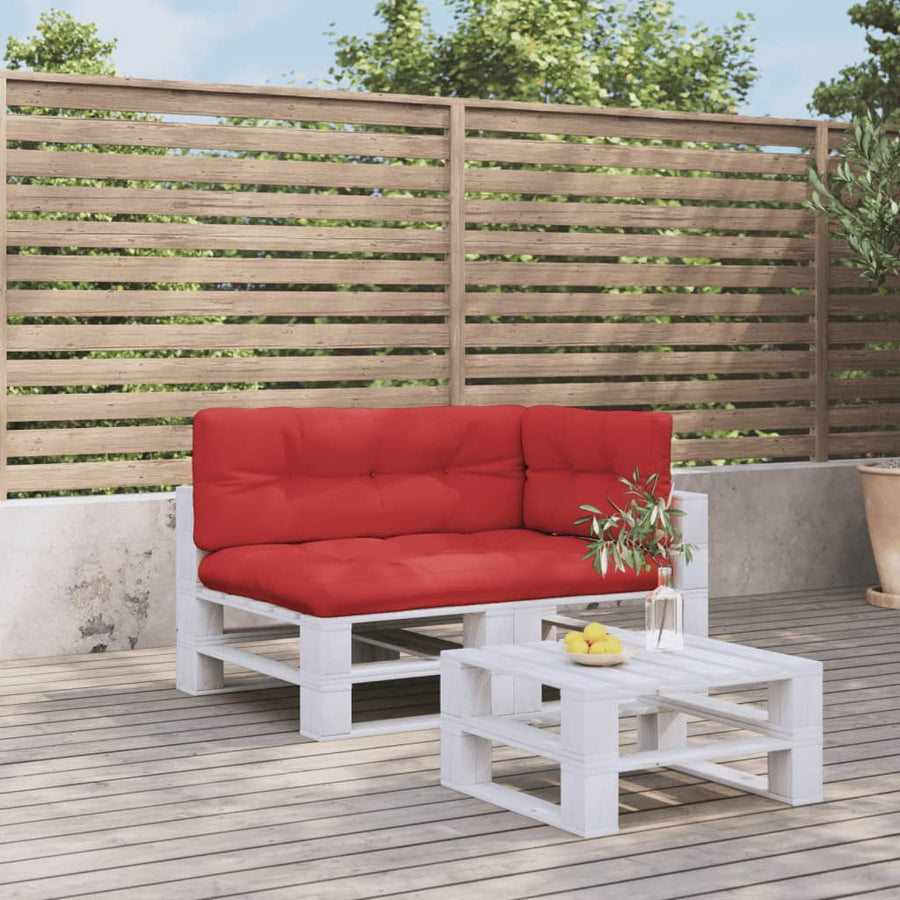 Palletkussens 3 st stof rood