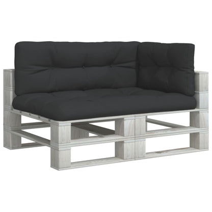 Palletkussens 3 st stof zwart