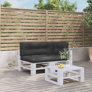 Palletkussens 3 stuks stof zwart