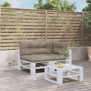 Palletkussens 3 stuks taupe polyester waterafstotend