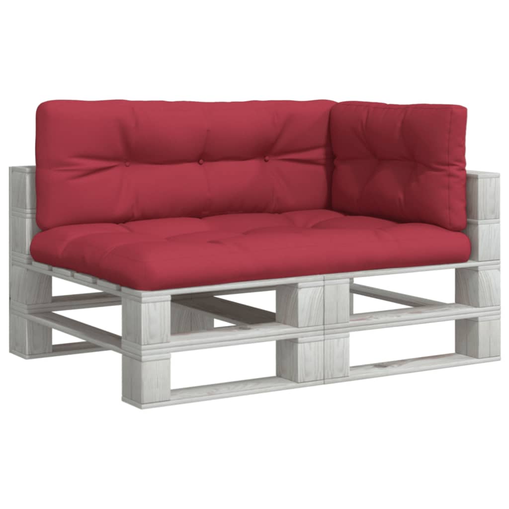 Palletkussens 3 st stof wijnrood
