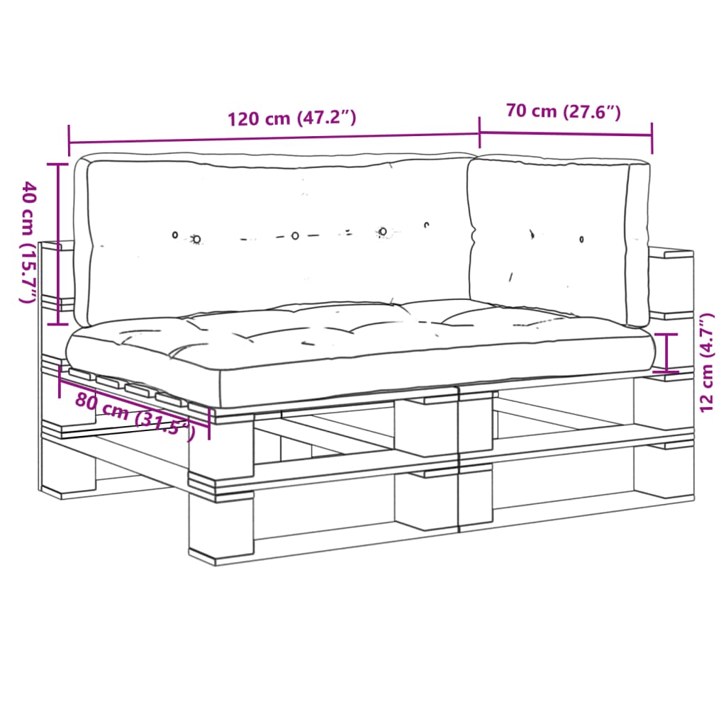 Palletkussens Stof Bladpatroon