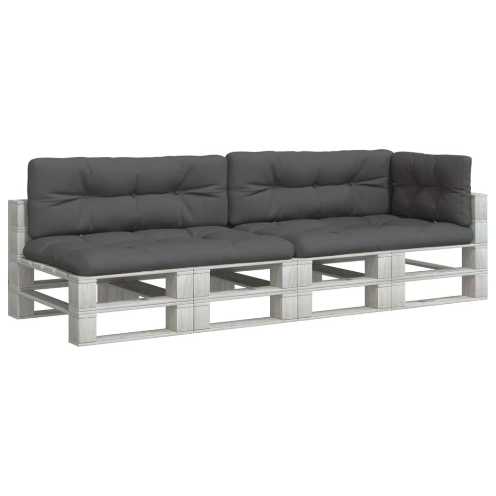 Palletkussens 5 st stof antracietkleurig