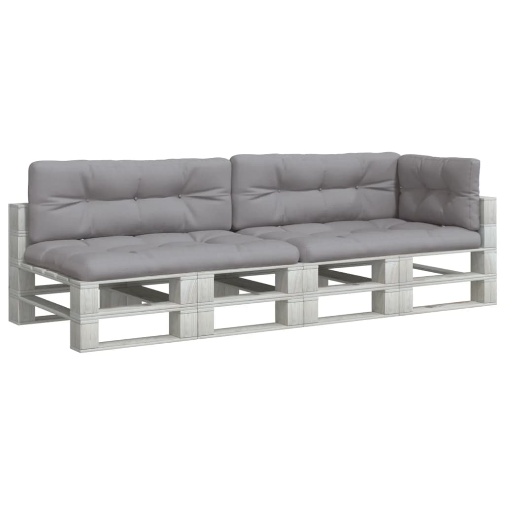 Palletkussens 5 st stof grijs