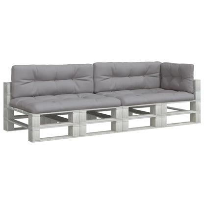 Palletkussens 5 st stof grijs