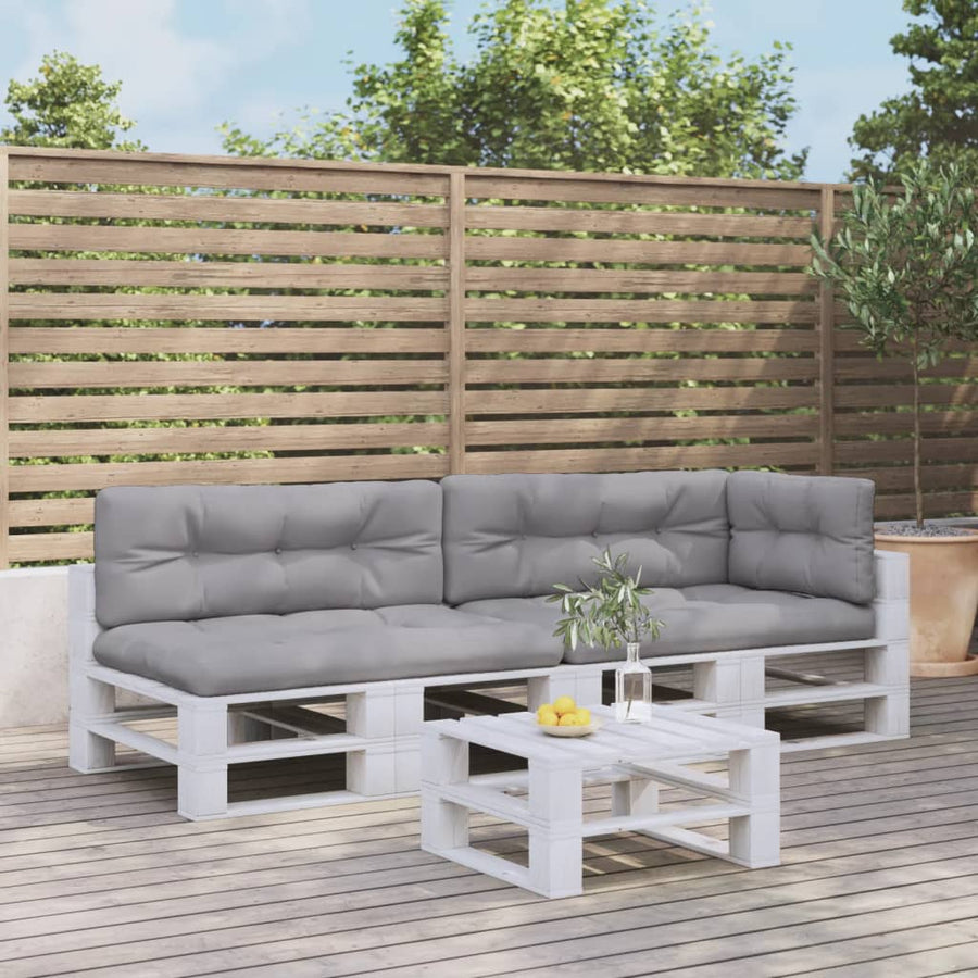 Palletkussens 5 st stof grijs