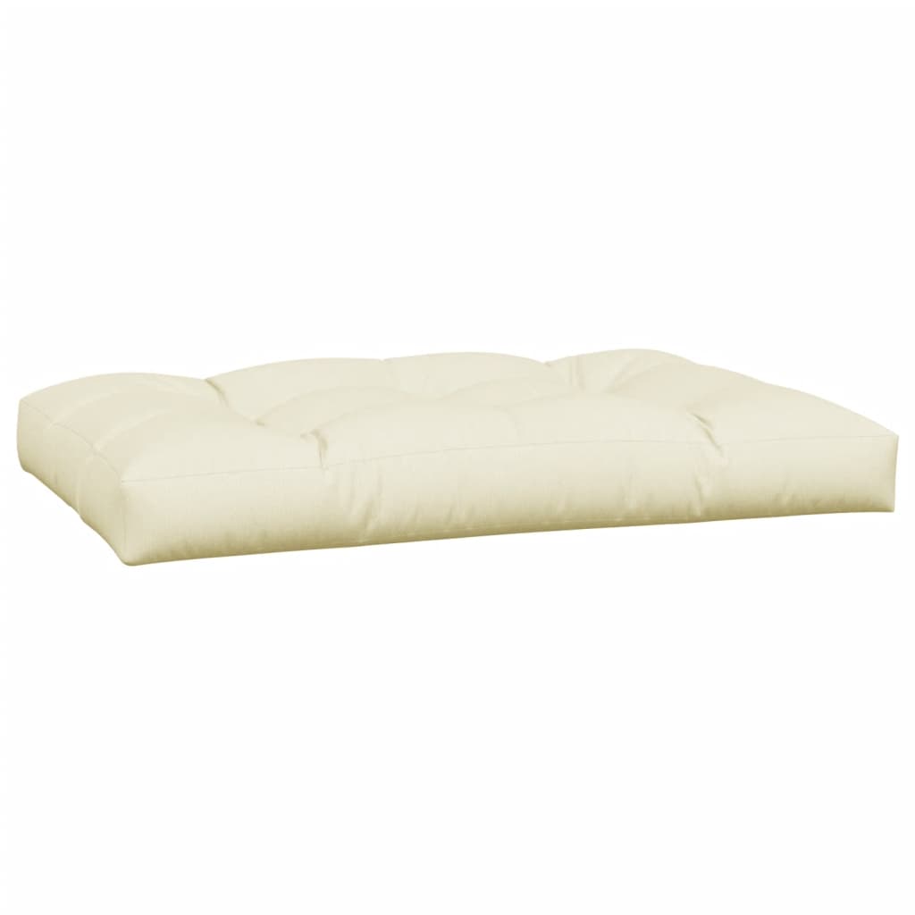 Palletkussens 5 st stof crèmekleurig
