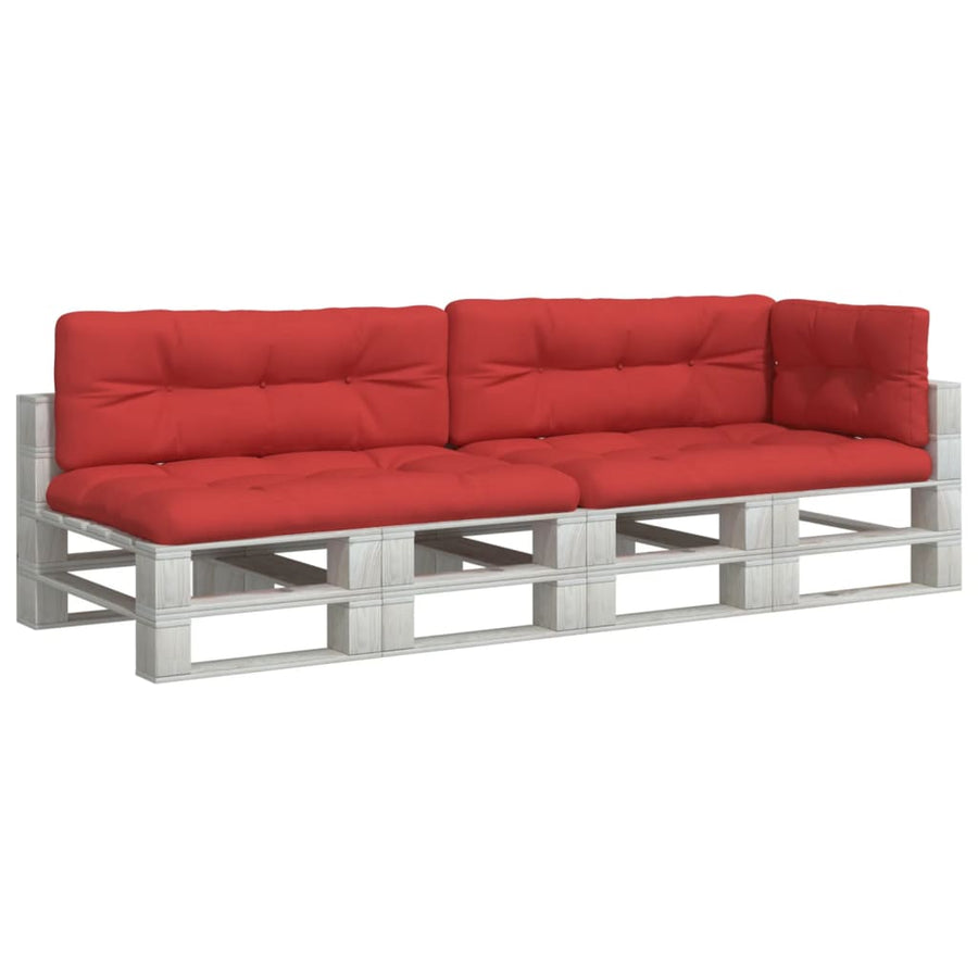 Palletkussens 5 st stof rood