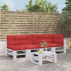 Palletkussens 5 stuks rood polyester