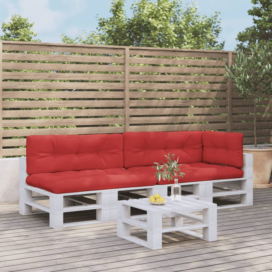 Palletkussens 5 st stof rood
