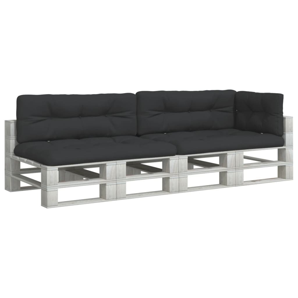 Palletkussens 5 st stof zwart